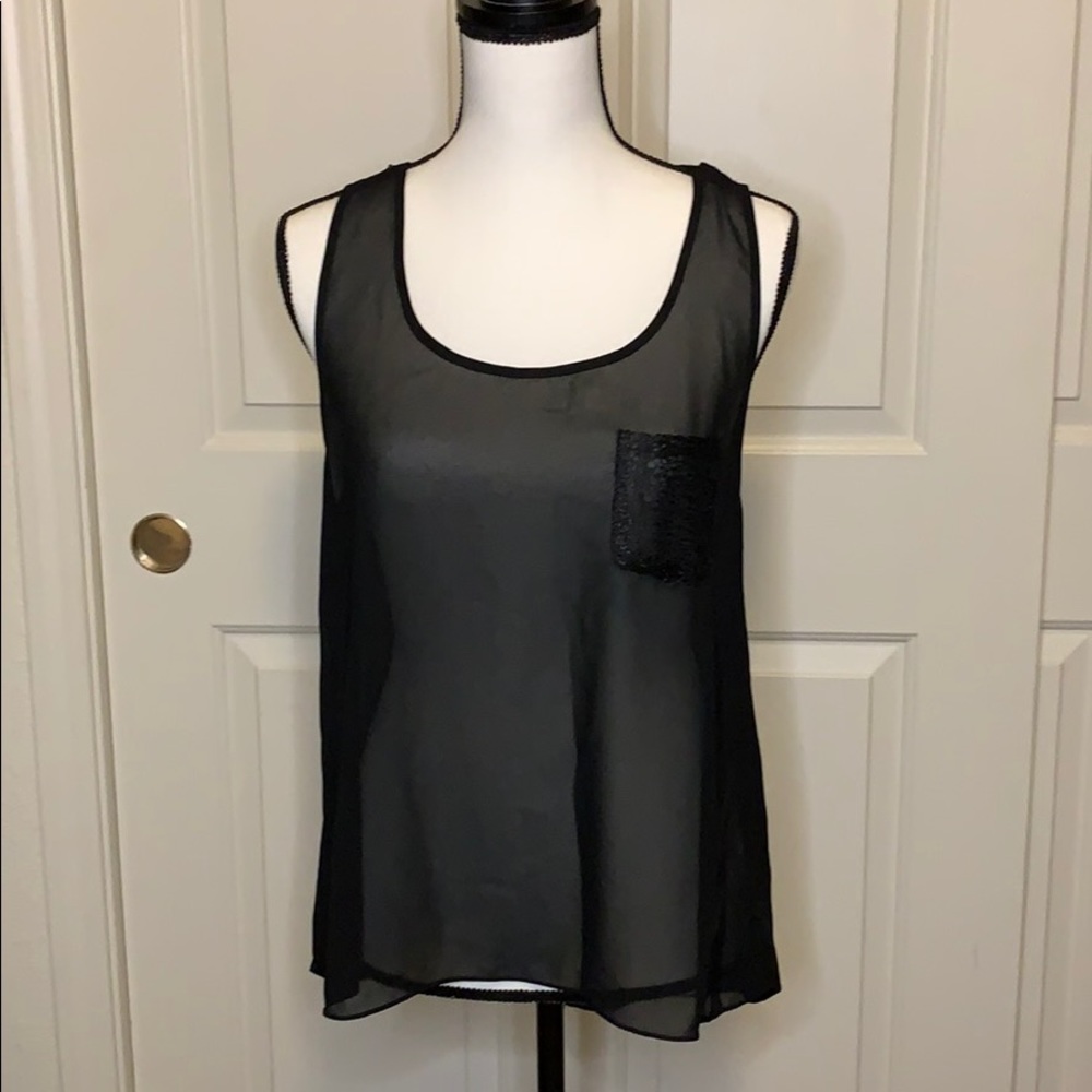 Love Riche Sheer/lace Racerback tank - Picture 1 of 8